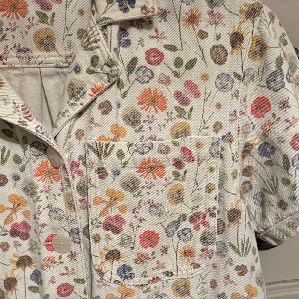 Rachel Antonoff Matthew Pressed Flowers Button Up Jumpsuit L - Picture 11 of 15
